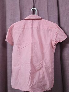 Chic Pink Striped Button-Up Shirt