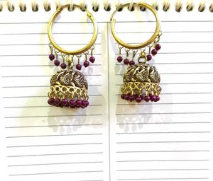 Antique Gold Jhumka Earrings
