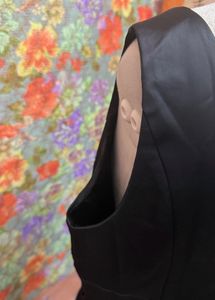 3 for 999 Elegant Black Satin Sheath Dress