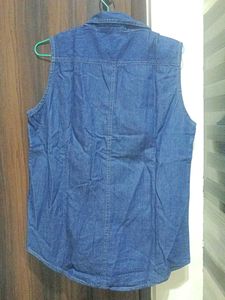 Sleeveless Denim Shirt