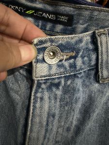 DKNY Light Wash Straight Leg Jeans