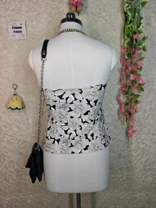 Floral Halter Neck Tank Top