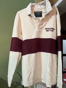 Rugby Striped Long Sleeve Polo Top