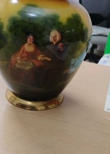 Brass vase- painted
