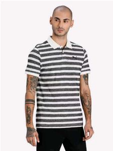 Puma Jacquard Slim fit Striped Polo T-Shirt