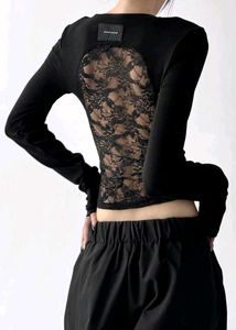 black wip up meesh back top