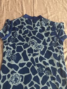 Blue Floral Print Tunic
