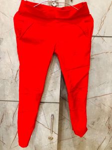 Red Casual Pants
