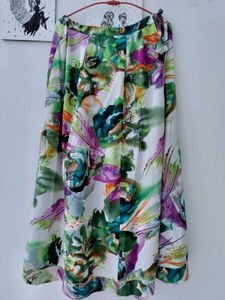 Vibrant Floral Print Maxi Skirt