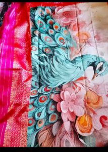 Stunning Pink Banarasi Silk Saree