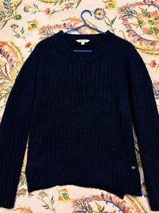 Lee Cooper Cozy Navy Knit Sweater
