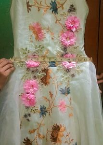 Elegant Floral Embroidered Gown