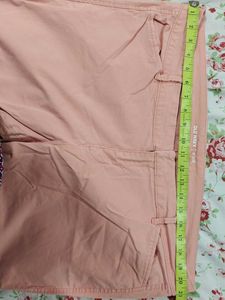 Chic Peach Denim Trousers