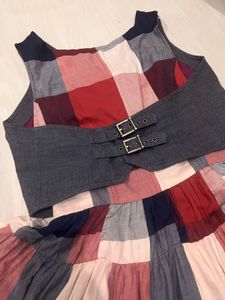 Stylish Plaid Skirt and Vest Set
