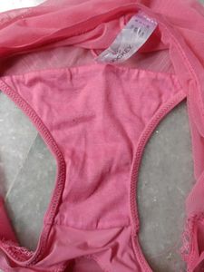 Pretty Pink Lace Trim Briefs