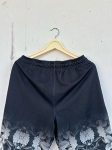 Men's Black Floral Print Shorts