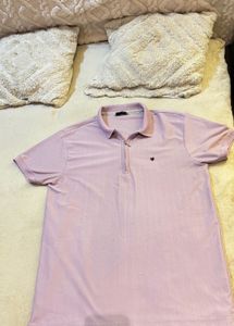 Men's Lavender Zip Polo T-Shirt