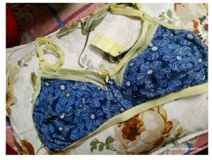 Blue Cotton Bra