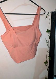Coral Square Neck Padded Tank Top
