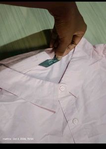 Cute Pink Embroidered Oversized Shirt