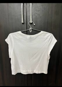 White "Baby Girl" Graphic Crop Top