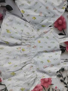 Cute Floral Print Top and Shorts Set