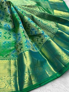 Stunning Green Silk Saree