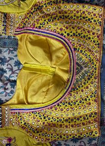 Embroidered Yellow Lehenga Choli