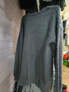 Gray Knit Cardigan