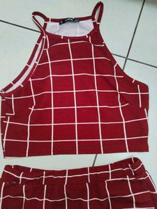 Red Crop Top &amp; Skirt Set 🎀