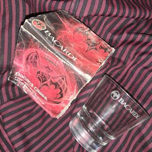 Vintage Bacardi Glass with Box