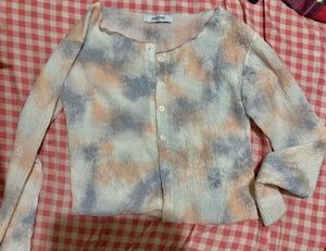 The Ordinary Tie-Dye Button Up Top/ Cardigan