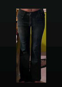 Women's low rise Vintage fade Dark Wash Flare Jean