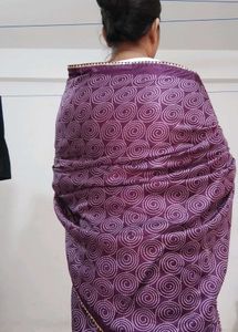 Elegant Purple Printed Saree