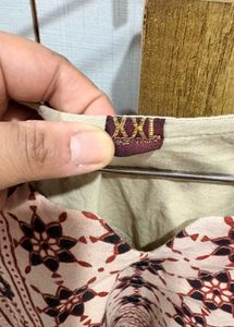 Gujarati kachi print Beige short kurti