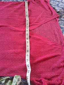 Pink Open Front Cardigan