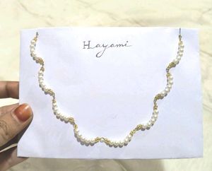 ✨ Handmade Pearl Wave Necklace ✨