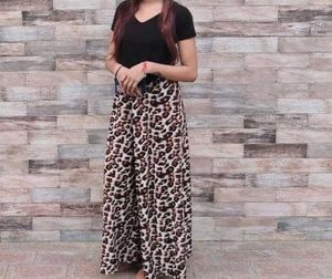 Leopard Print Wide Leg Palazzo
