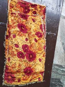 Floral Print Pillow cover with Tassel Border