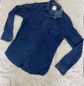 Men's Blue Checkered Full Sleeve Shirt