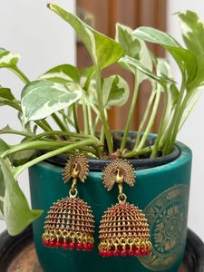Peacock Jhumka Earrings
