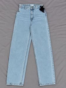 Bershka Light Wash Wide Leg Jeans