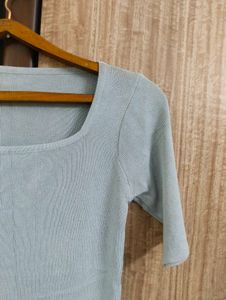 Baby Blue Ribbed Knit Top 🩵💙🩵💙