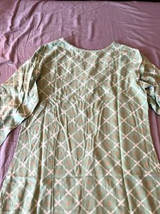 Green Printed Kurta