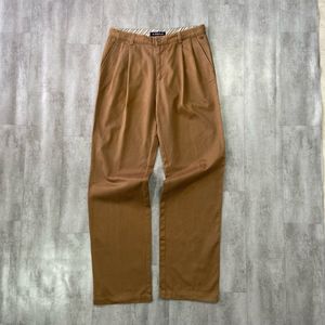 Polham Men's Khaki Pleated Pants