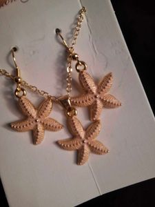 Starfish Necklace and Earrings Set