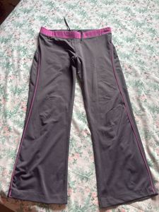 Women's Grey Athletic Pants with Pink Trim