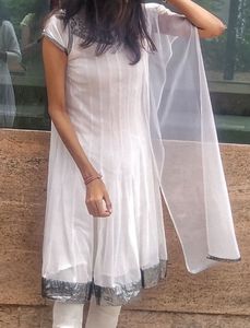 Elegant White Ethnic Gown