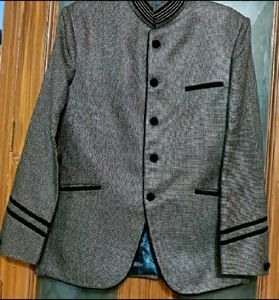 Men's Grey Bandhgala Suit