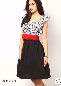 Back &amp; White Polka Dot Dress
